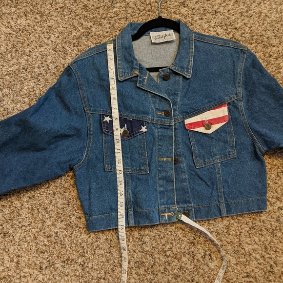 Vintage Beverly Hills Denim Crop Americana Jacket - Picture 6 of 13